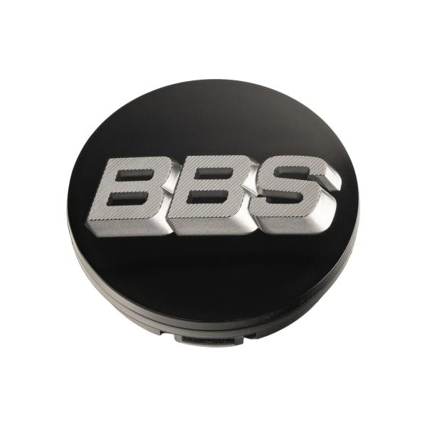 4 x BBS 3D Rotation Nabendeckel Ø70,6mm schwarz, Logo platinum silber - 58071056